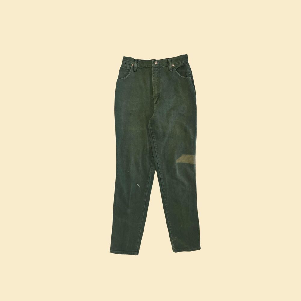 Vintage 70s/80s Wrangler jeans, dark green size 11/12-34 USA made denim pants